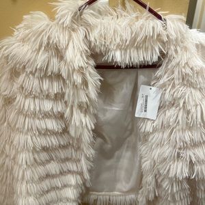 Off the fringe layered jacket. Cream size S